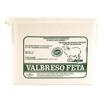 Wholesale Valbreso Feta Cheese 7kg- Bulk
