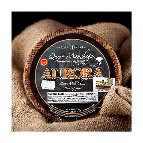 Wholesale Aurora 12 Month Manchego Sheep Milk Cheese d.o.p 7.5lb- Bulk