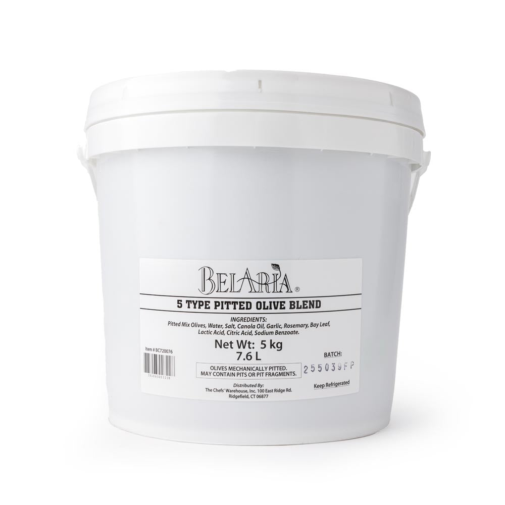 Wholesale BoxNCase Pitted Five Types of Blended Olives 5kg- Bulk