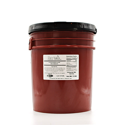 Wholesale BoxNCase Stuffed Queen Olives with Pimentos 13kg- Bulk