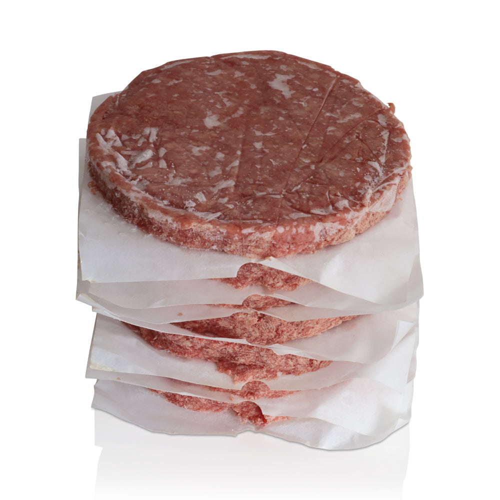 Wholesale BoxNCase Case 4-1 Thick Beef Burger 80-20 Frozen- Bulk