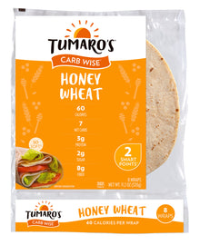 Wholesale Tumaros Low Carb Wraps 8' Hny Wheat- Bulk