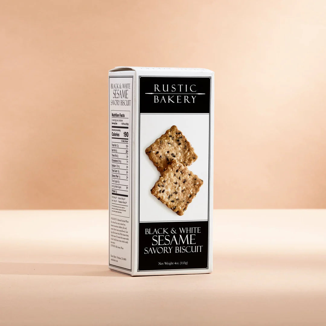 Wholesale Rustic Black/White Sesame Biscuits- Bulk