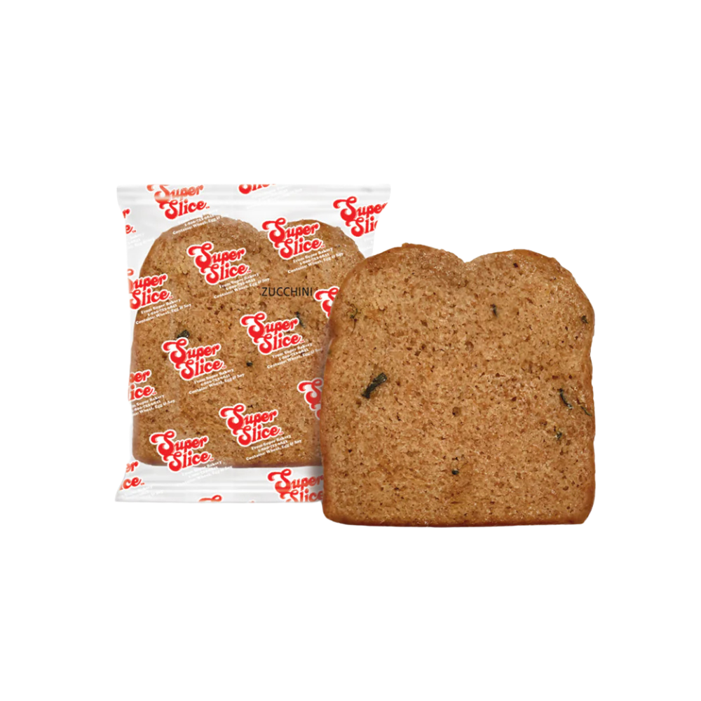 Wholesale Super Bakery 51% Whole Grain Zucchini Bread | 3.4 oz slice- Bulk