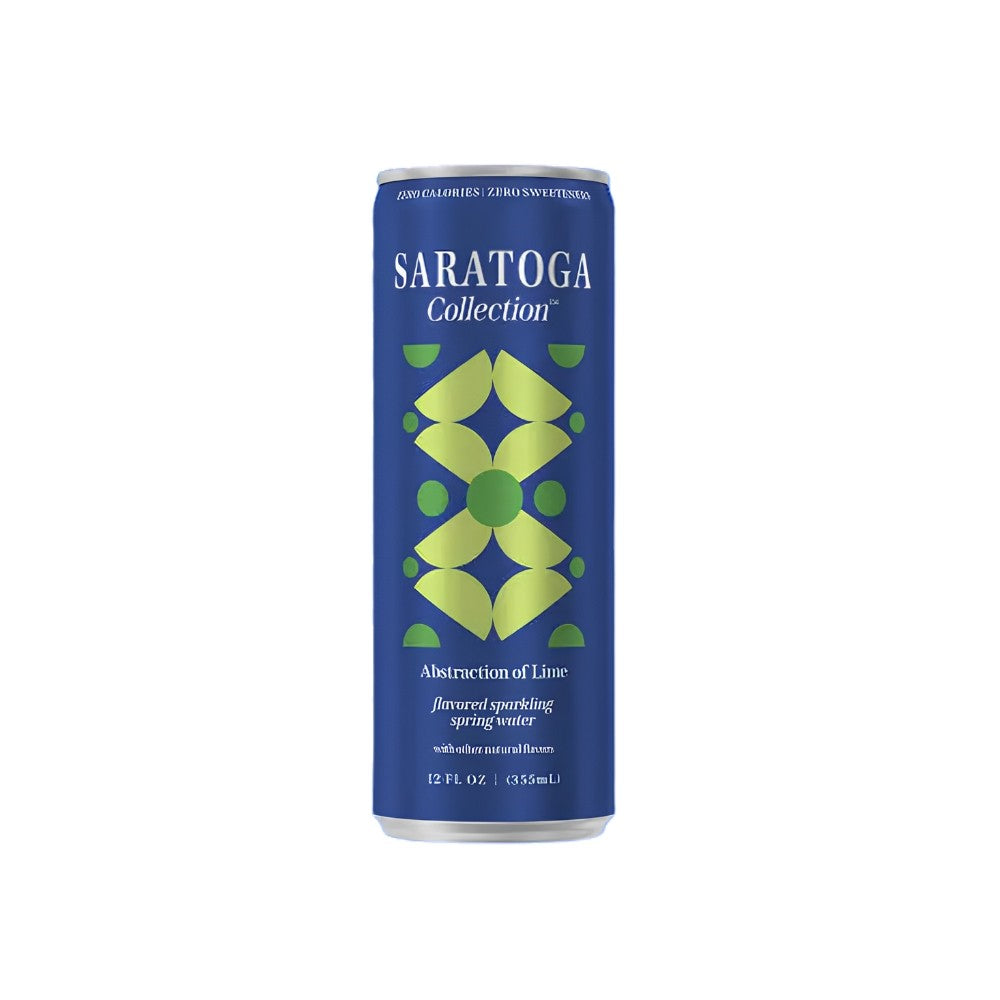 Wholesale Saratoga Case Lime Sparkling Water Sleek Can- Bulk