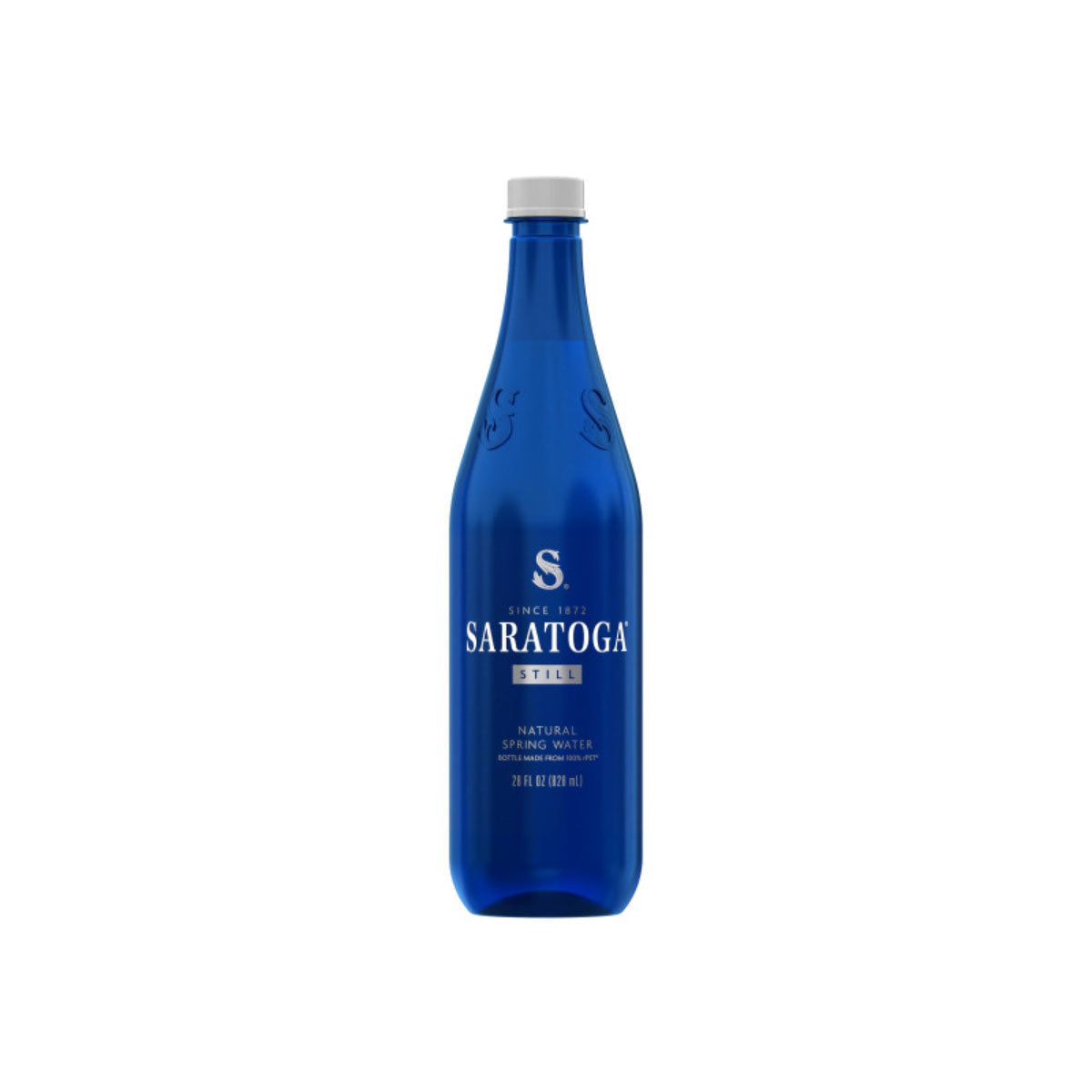 Wholesale Saratoga Spring Company Still Water in Blue Plastic 28oz 12ct- Bulk