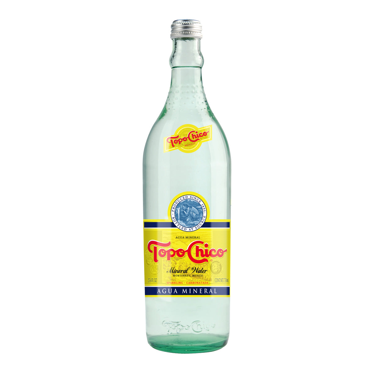 Wholesale Topo Chico Sparkling Mineral Glass Water Bottle 750 ML- Bulk