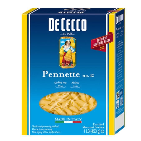 Wholesale De Cecco Case Pennette Pasta #42- Bulk