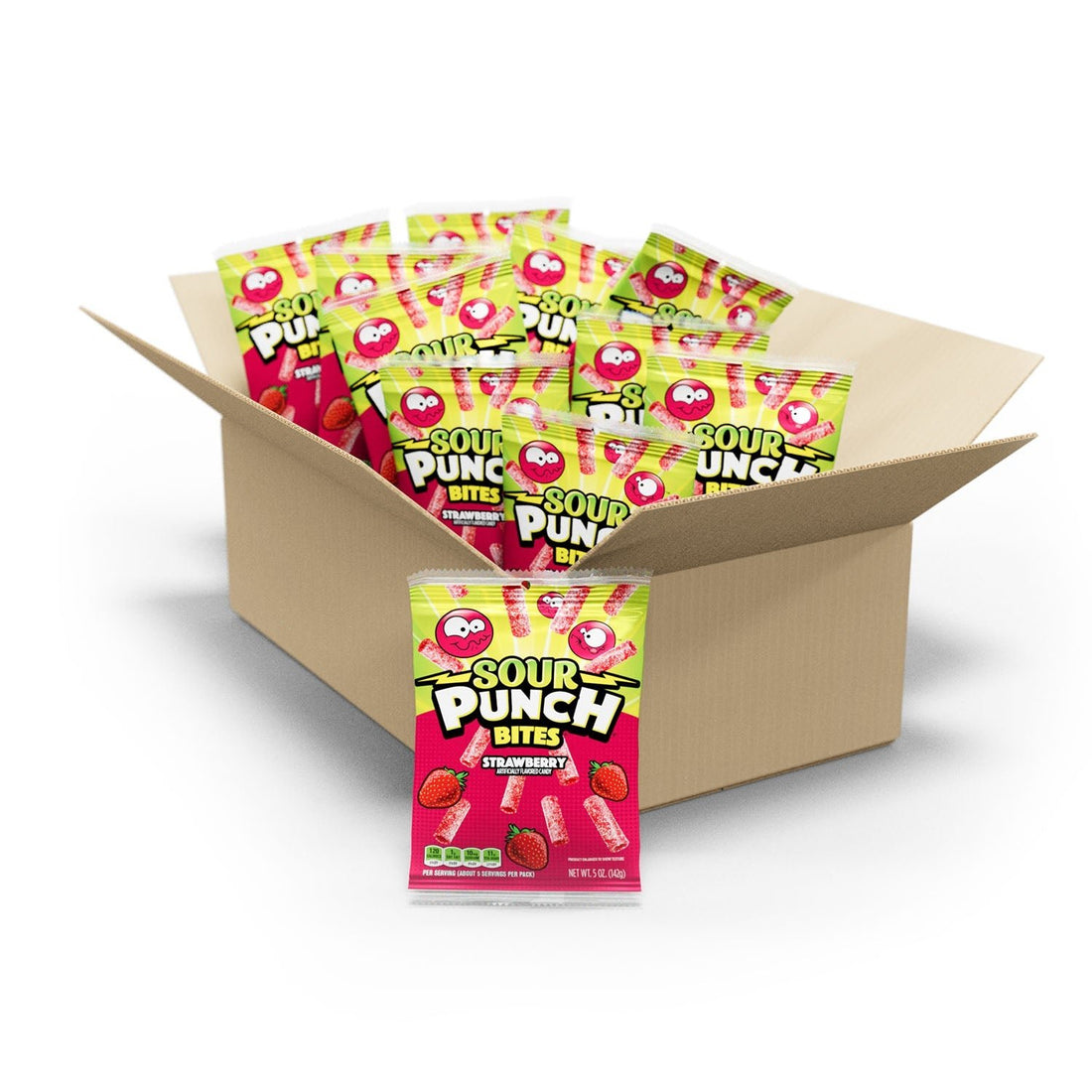 Wholesale Sour Punch Bites Sour Strawberry Candy 5 Oz- Bulk