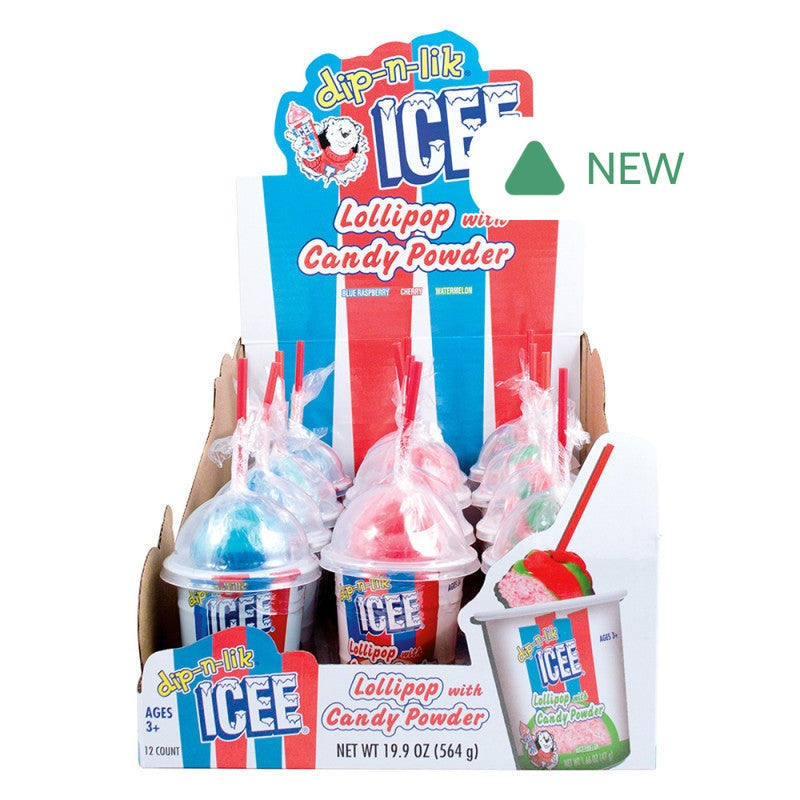 Wholesale Icee Dip N Lik Lollipop With Candy Powder 1.66 Oz- Bulk