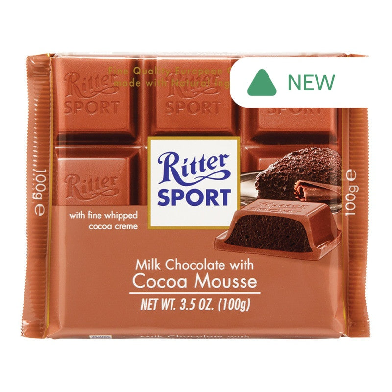Wholesale Ritter Sport Milk Chocolate With Cocoa Mousse 3.5 Oz Bar- Bulk