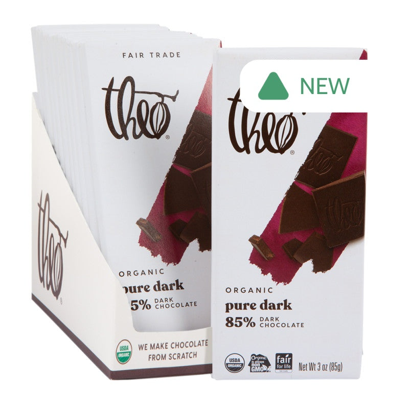 Wholesale Theo Bar 85% Dark Chocolate 3 Oz Bar- Bulk