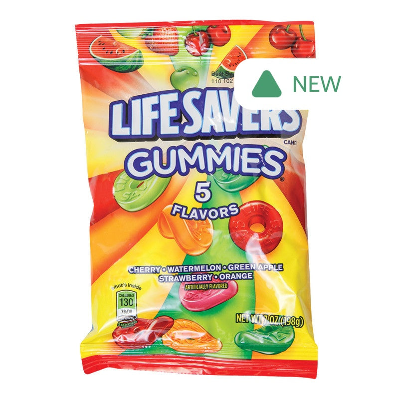 Wholesale Lifesavers Gummies 5 Flavor 7 Oz Peg Bag- Bulk