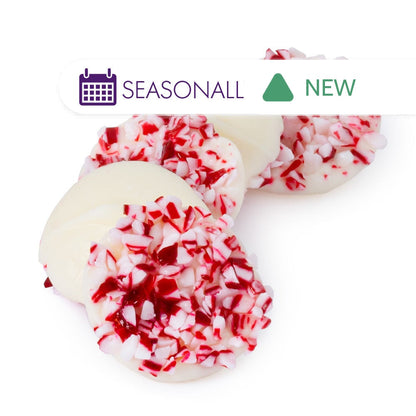 Wholesale BoxNCase White Chocolatey Candy Nonpareils With Crushed Peppermint- Bulk