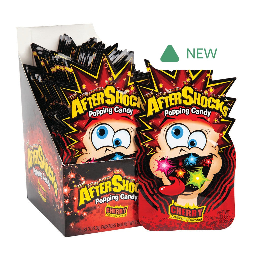 Wholesale Aftershocks Popping Candy Cherry Minis 0.33 Oz- Bulk