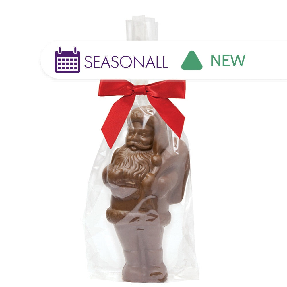 Wholesale Nancy Adams Solid Milk Chocolate Santa 15 Oz- Bulk