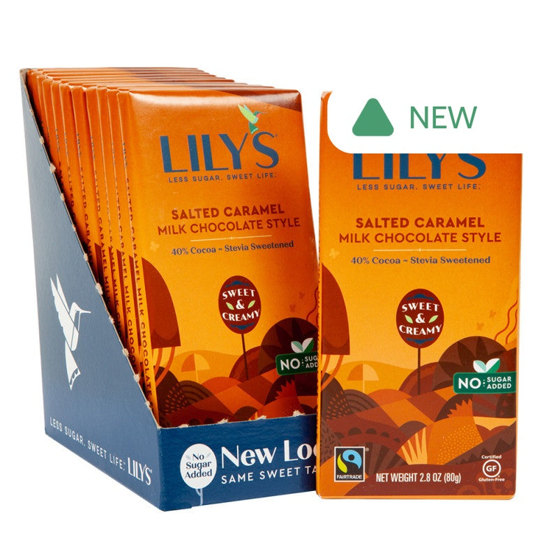 Wholesale Lily'S 40% Milk Chocolate Salted Caramel 2.8 Oz Bar- Bulk