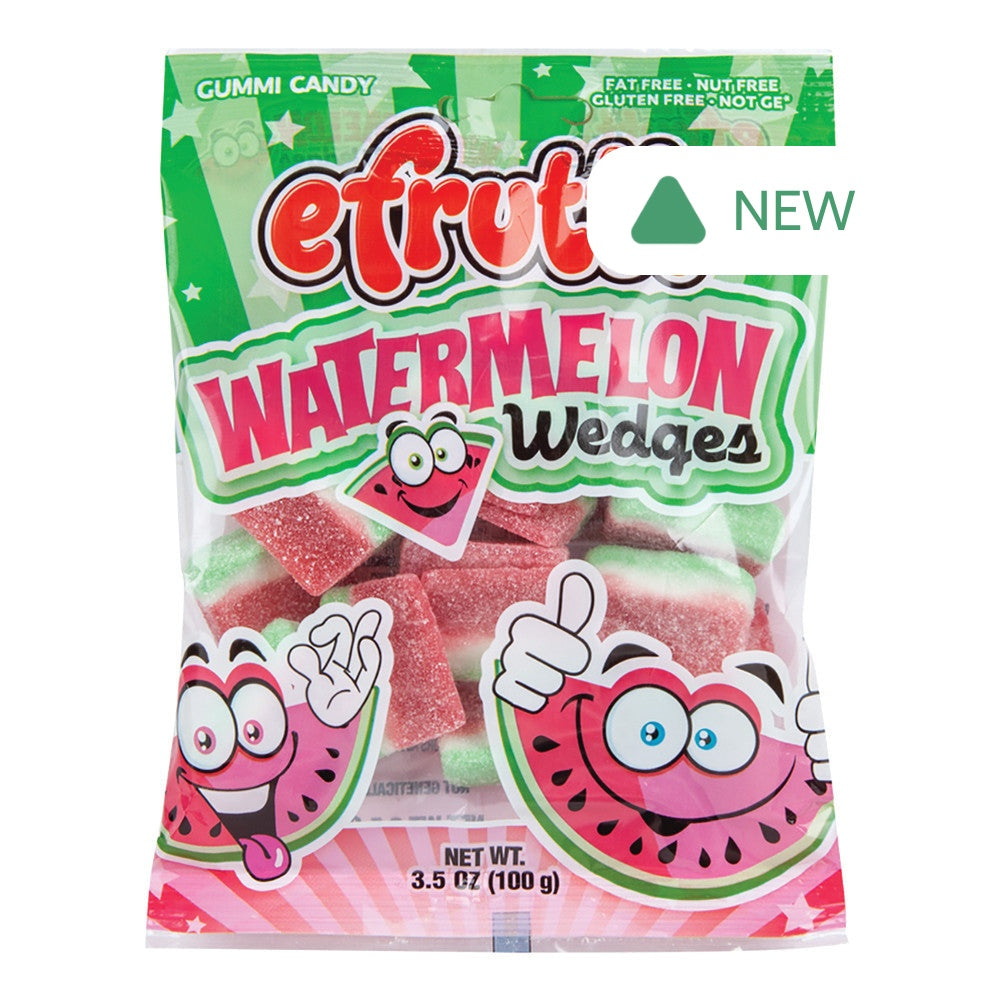 Wholesale Efrutti Watermelon Wedges Gummi Candy 3.5 Oz Peg Bag- Bulk