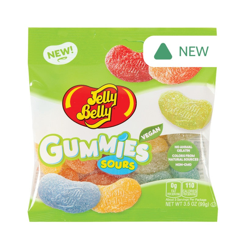 Wholesale Jelly Belly Gummies Sours 3.5 Oz Peg Bag- Bulk