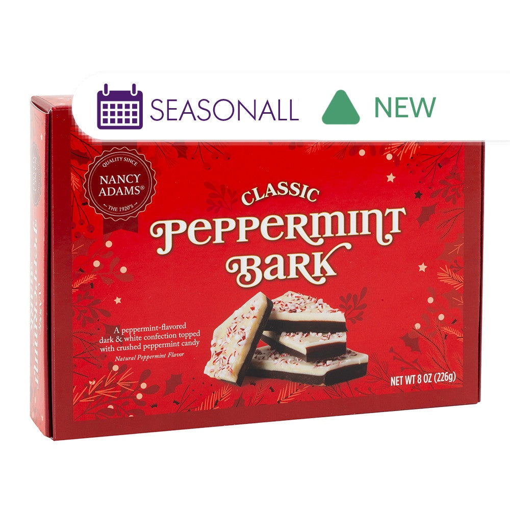 Wholesale Nancy Adams Peppermint Bark 8 Oz Box- Bulk