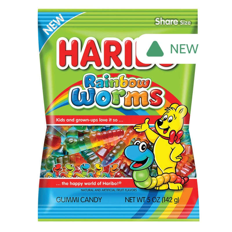 Wholesale Haribo Rainbow Worms 5 Oz Bag- Bulk