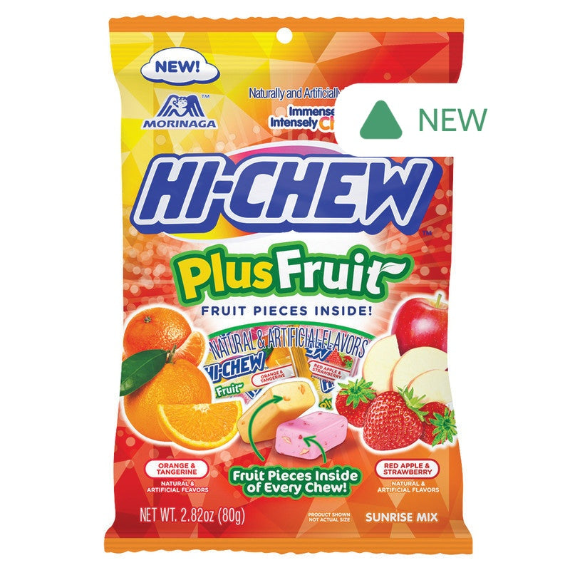 Wholesale Hi-Chew Plus Fruit 2.82 Oz Peg Bag- Bulk