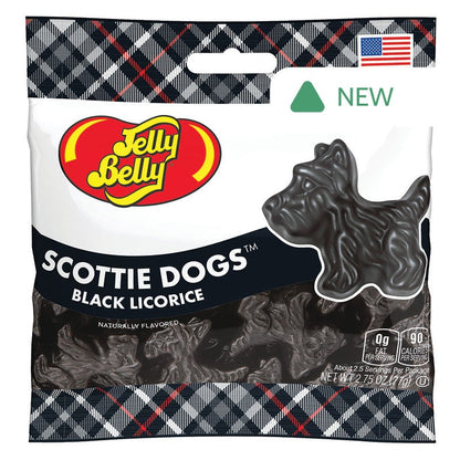Wholesale Jelly Belly Scottie Dogs Black Licorice 2.75 Oz Peg Bag- Bulk