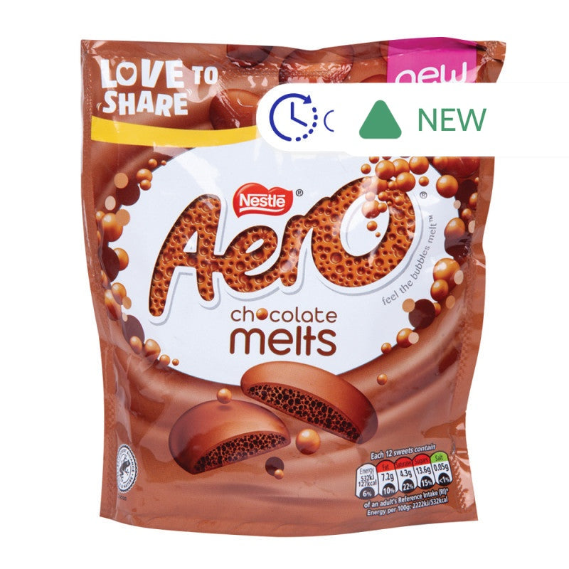 Wholesale Nestle Aero Milk Chocolate Melts 3.24 Oz Pouch- Bulk