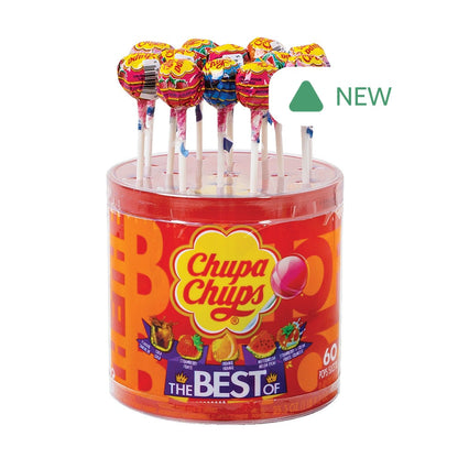 Wholesale Chupa Chups Assorted The Best Of 60 Count Tub- Bulk