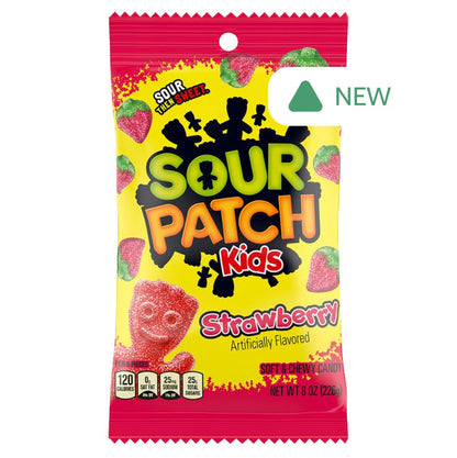 Wholesale Sour Patch Kids Strawberry 8 Oz Peg Bag- Bulk
