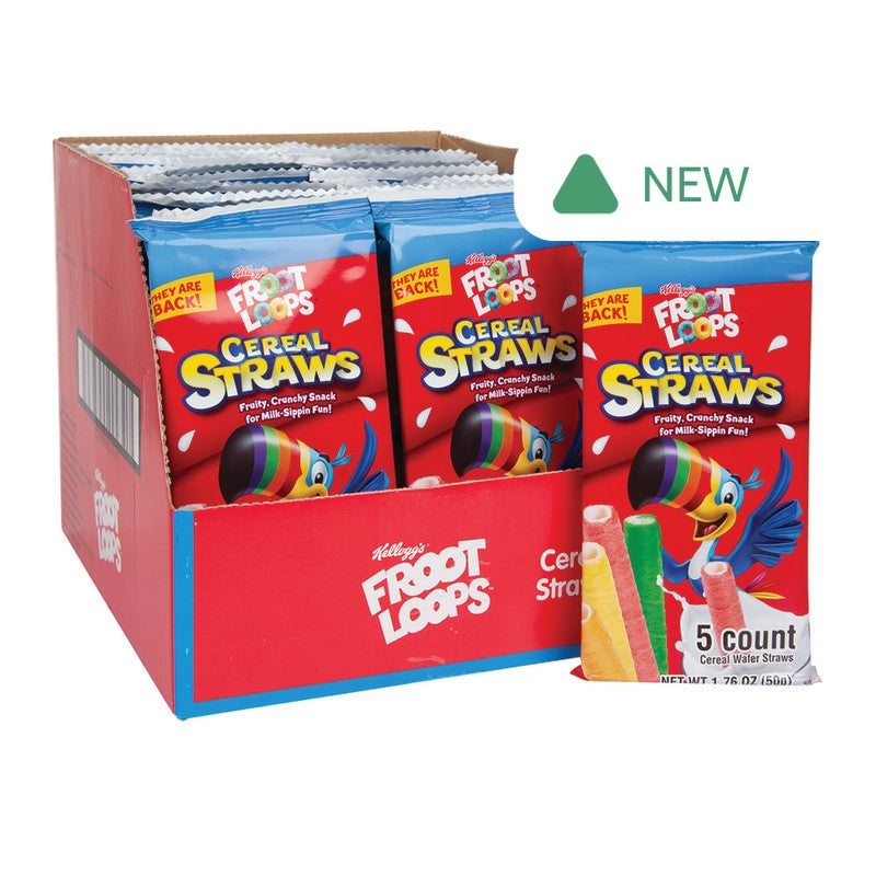 Wholesale Kellogg'S Froot Loops Cereal Straws 5 Piece 1.76 Oz Bag- Bulk