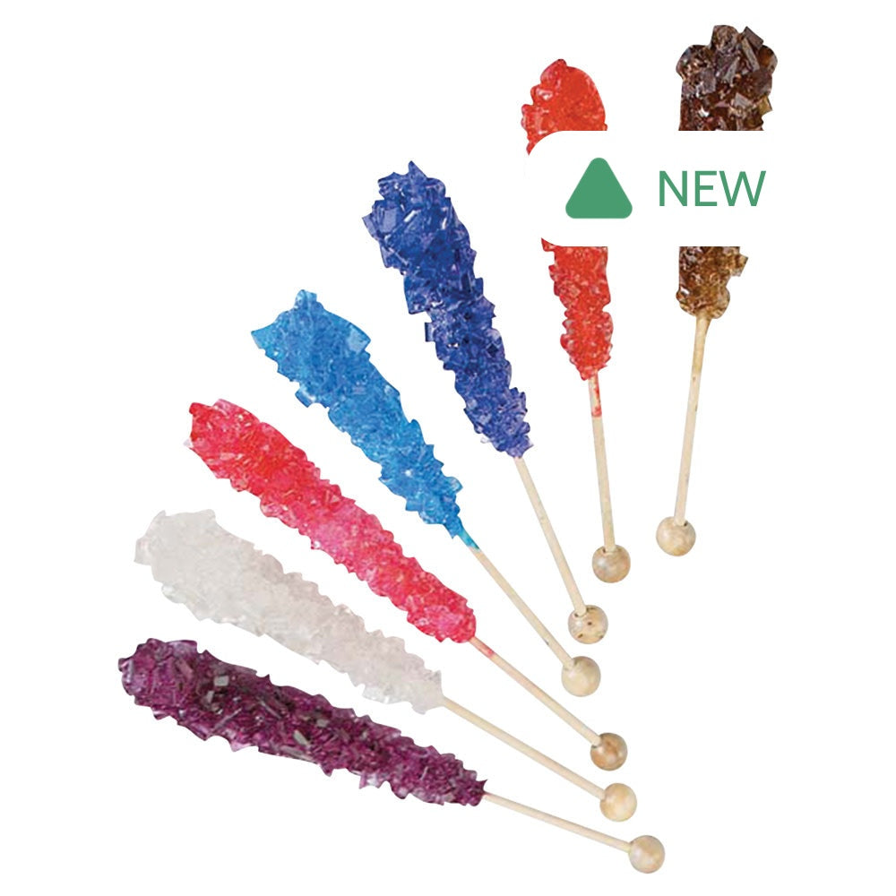 Wholesale Roses Brands Assorted Unwrapped Rock Candy Sticks- Bulk