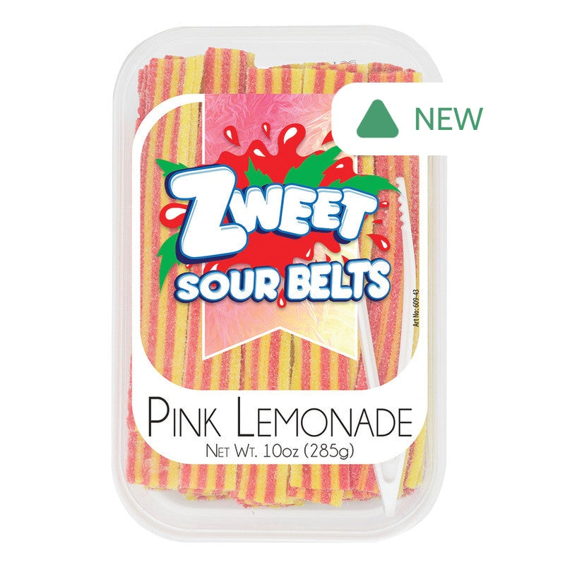 Wholesale Zweet Pink Lemonade Sour Belts 10 Oz Tub *Sf Dc Only*- Bulk