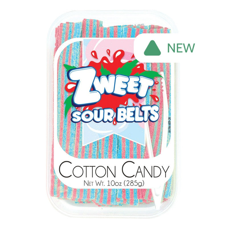 Wholesale Zweet Cotton Candy Sour Belts 10 Oz Tub *Sf Dc Only*- Bulk