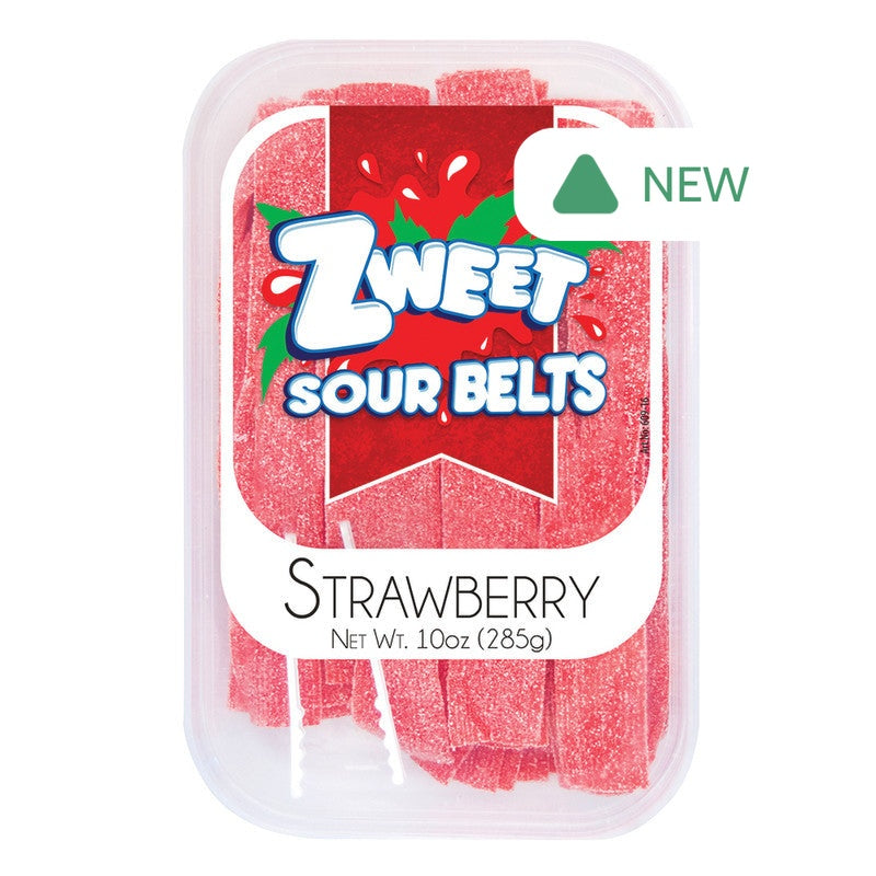 Wholesale Zweet Strawberry Sour Belts 10 Oz Tub *Sf Dc Only*- Bulk