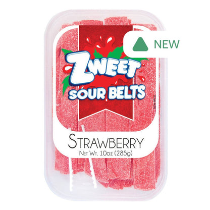 Wholesale Zweet Strawberry Sour Belts 10 Oz Tub *Sf Dc Only*- Bulk