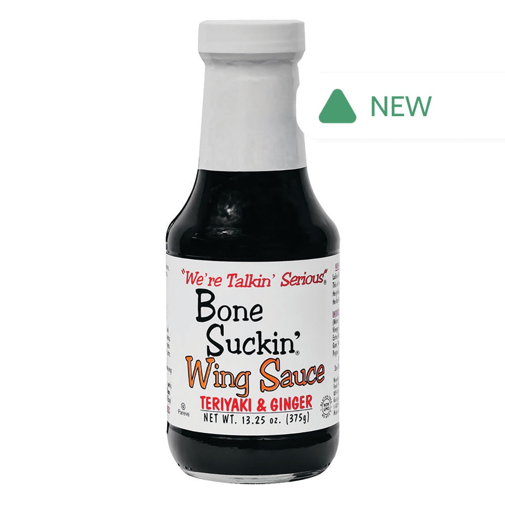 Wholesale Bone Suckin' Wing Sauce Teriyaki & Ginger 13.25 Oz Bottle- Bulk