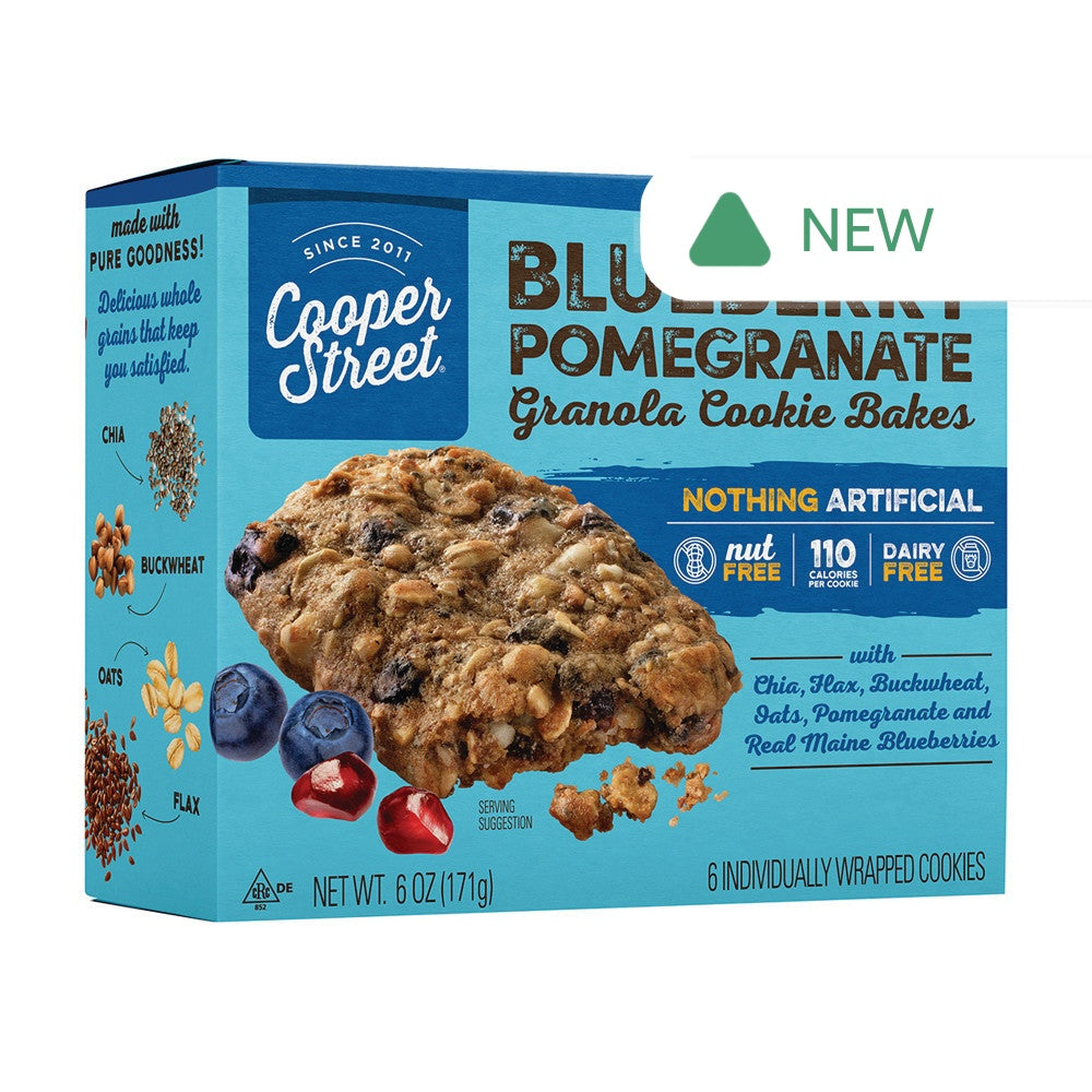 Wholesale Cooper Street Blueberry Pomegranate Granola Cookie Bakes 6 Oz 6 Ct Box- Bulk