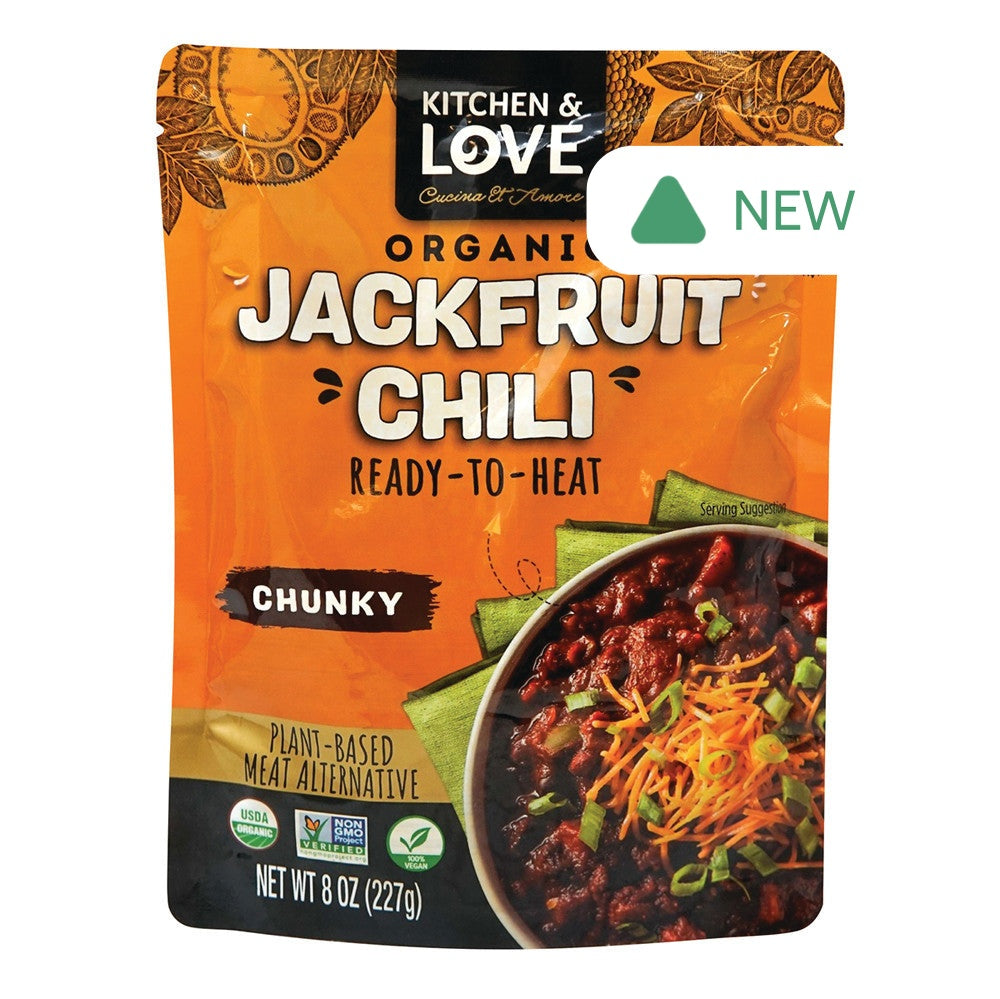 Wholesale Kitchen & Love Organic Jackfruit Chili Chunky 8 Oz Pouch- Bulk