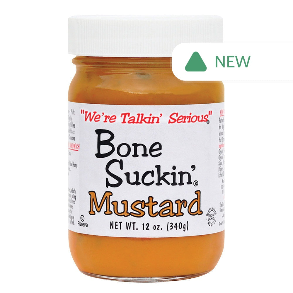 Wholesale Bone Suckin' Mustard 12 Oz Jar- Bulk