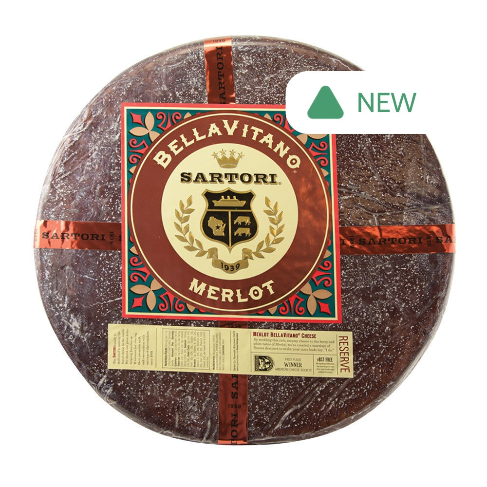 Wholesale Sartori Bellavitano Merlot 5 Lb Quarter Wheels 20 Lb- Bulk