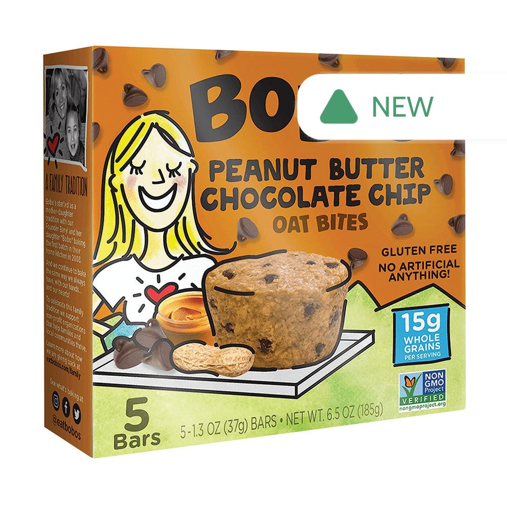 Wholesale Bobo'S Peanut Butter Chocolate Chip Oat Bites 6.5 Oz Box- Bulk