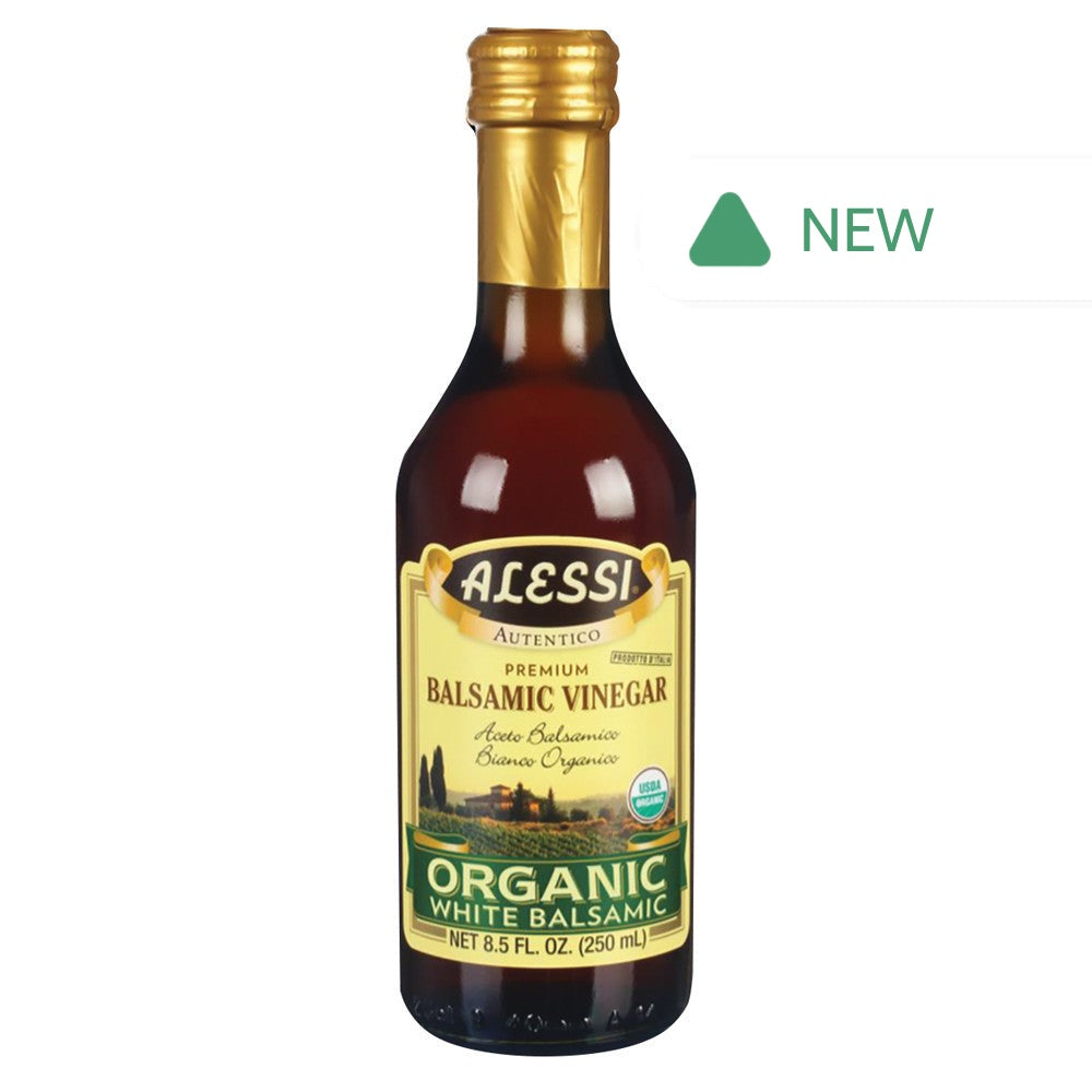 Wholesale Alessia Organic White Balsamic Vinegar 8.5 Oz Glass Bottle- Bulk