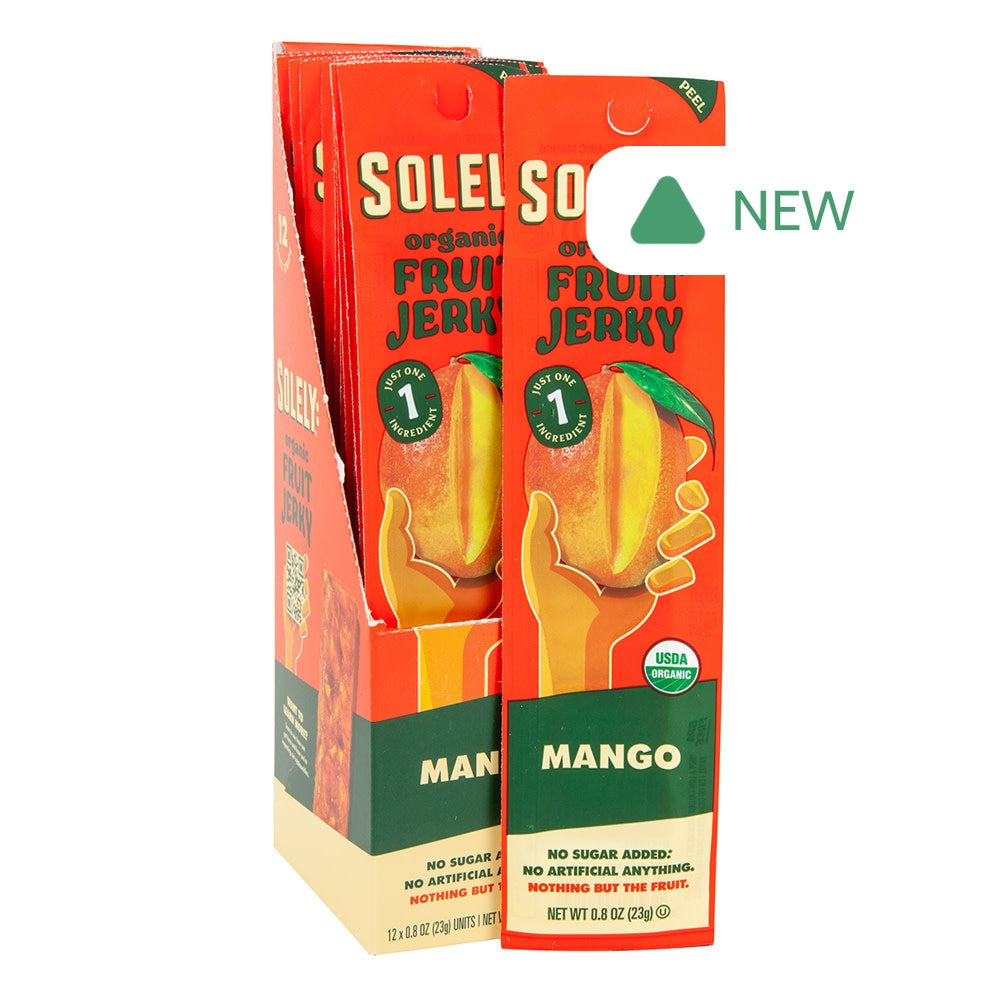 Wholesale Solely Organic Mango Fruit Jerky 0.8 Oz 12 Count- Bulk