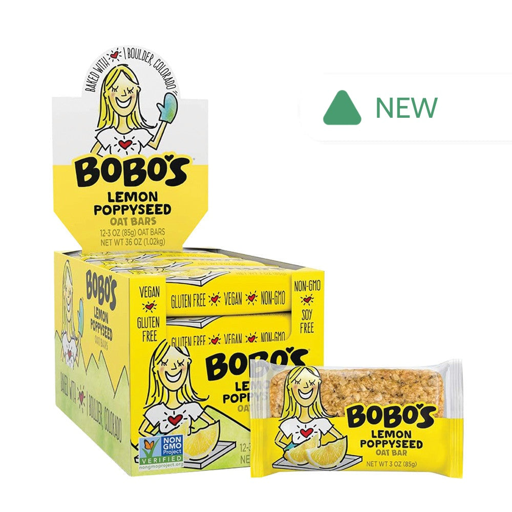 Wholesale Bobo'S Lemon Poppyseed Oat Bar 3 Oz- Bulk