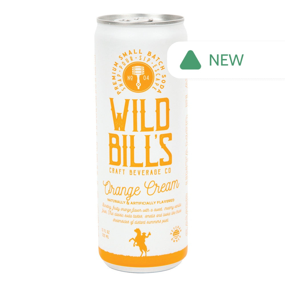 Wholesale Wild Bill’S Soda Orange Cream 12 Oz Can 12 Pack- Bulk