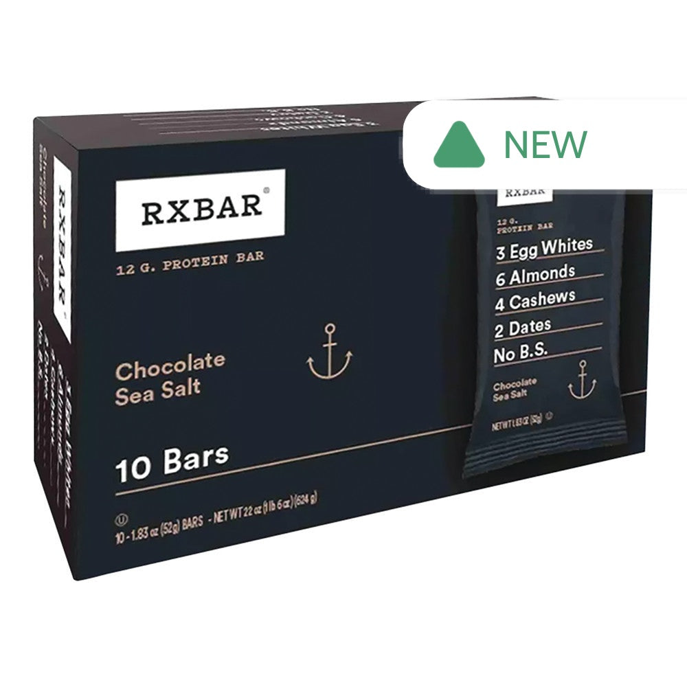 Wholesale Rx Bar Chocolate Sea Salt 10 Count 18.3 Oz Box- Bulk