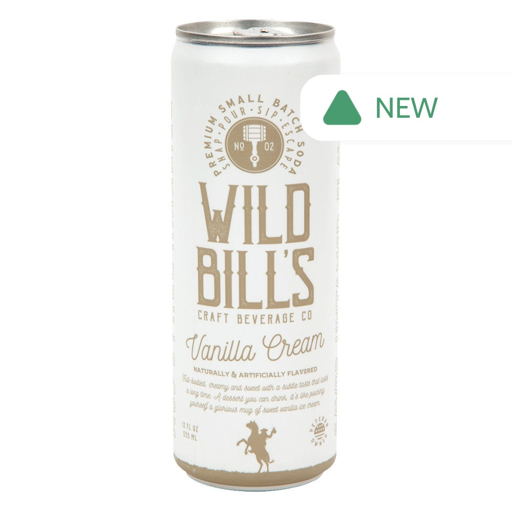 Wholesale Wild Bill’S Soda Vanilla Cream 12 Oz Can 12 Pack- Bulk