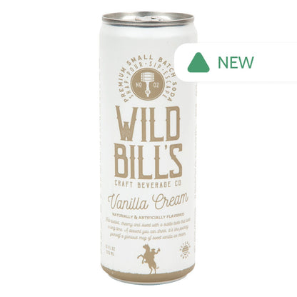 Wholesale Wild Bill’S Soda Vanilla Cream 12 Oz Can 12 Pack- Bulk