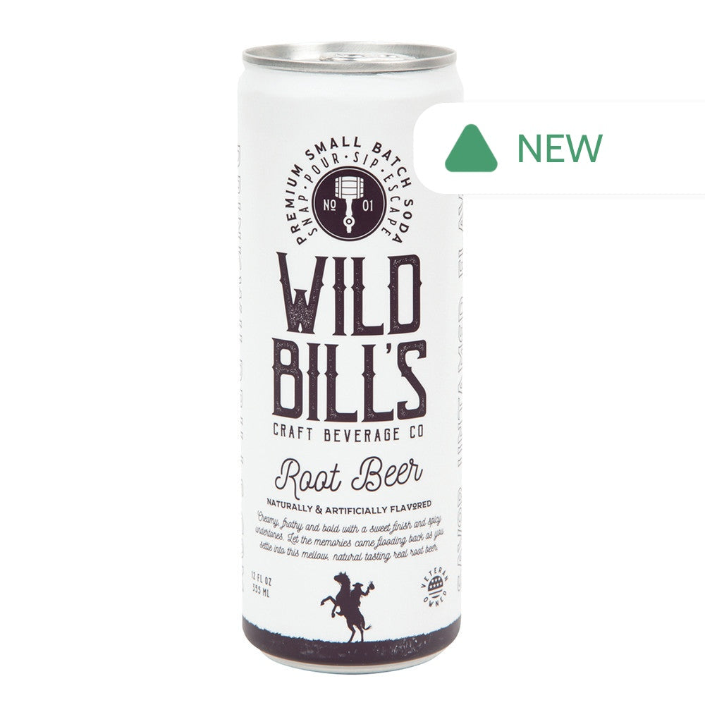 Wholesale Wild Bill’S Soda Root Beer 12 Oz Can 12 Pack- Bulk